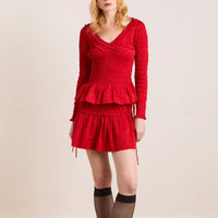 Charli Mini Skirt in Red