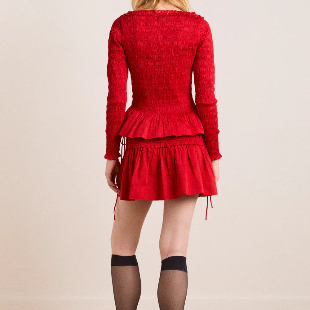 Charli Mini Skirt in Red