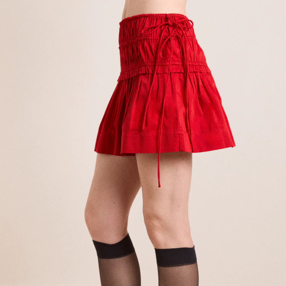 Charli Mini Skirt in Red