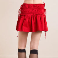 Charli Mini Skirt in Red