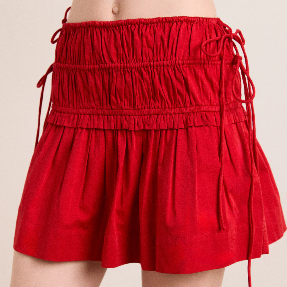 Charli Mini Skirt in Red