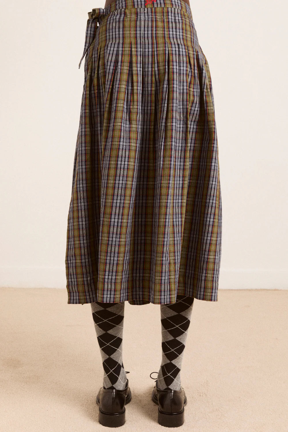 Josie Midi Skirt in Multi Check