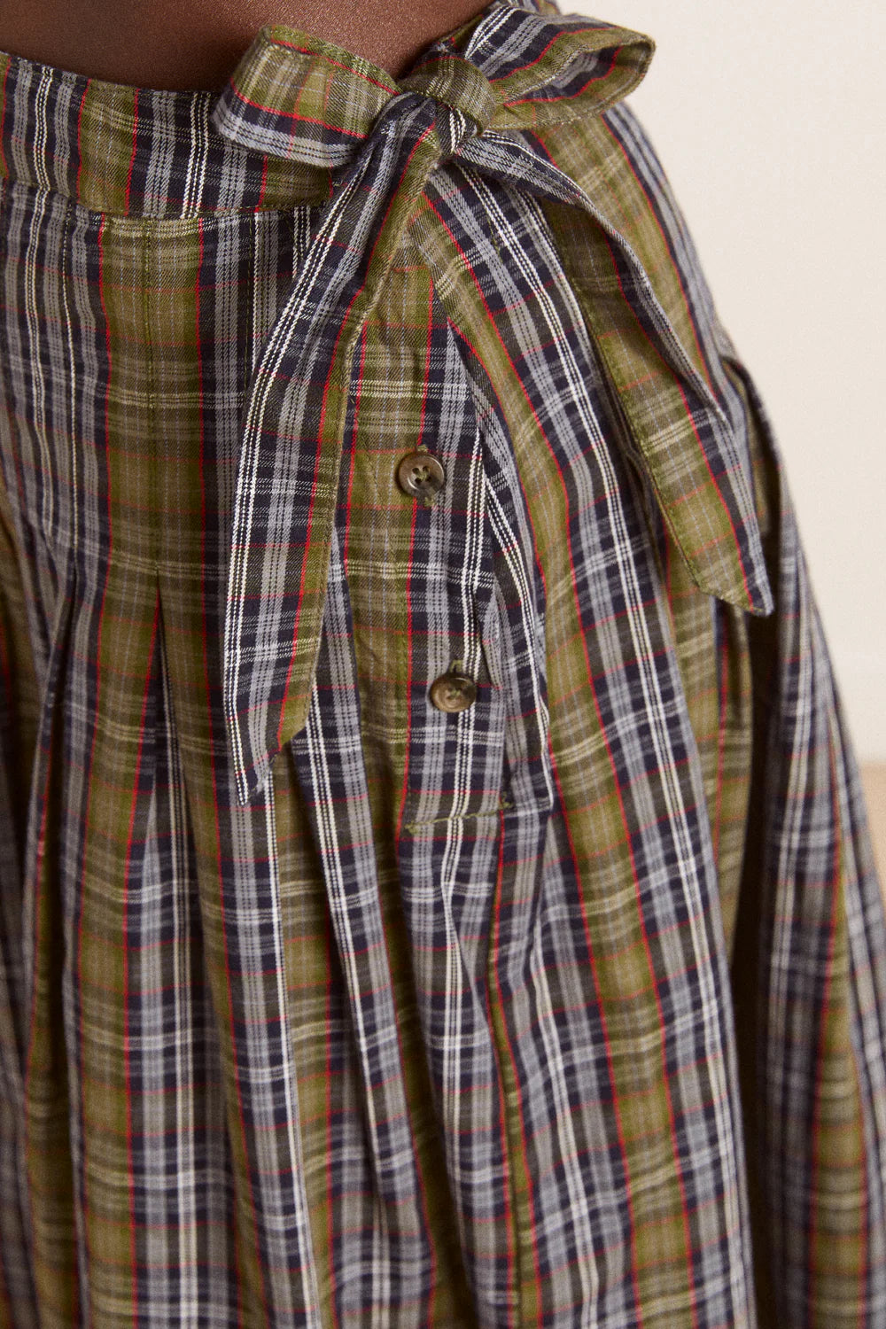 Josie Midi Skirt in Multi Check