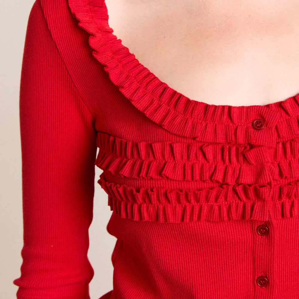 Varsha Cardigan in Cherry