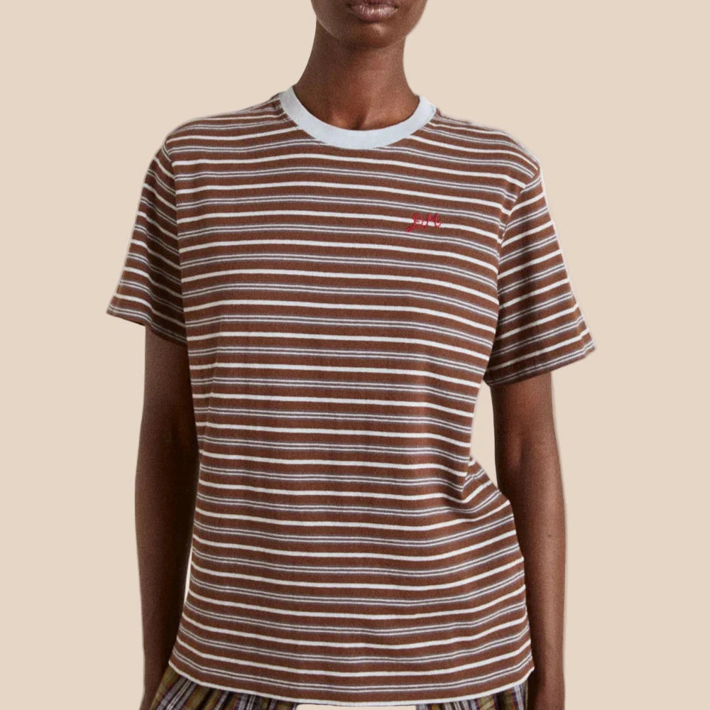 Ariel Relaxed Tee in Stripe