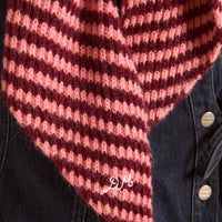 Tie Front Hood in Pink Stripe