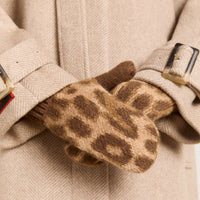 Fluffy Leopard Mittens
