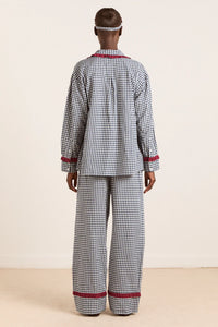 Antonia PJ Set in Navy Gingham