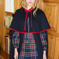 Hooded Cape in Navy