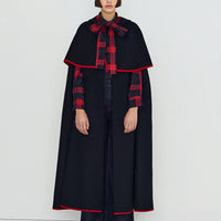 Hooded Cape in Navy