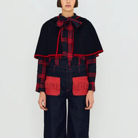 Hooded Cape in Navy