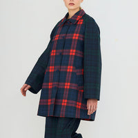 Check Hooded Trench