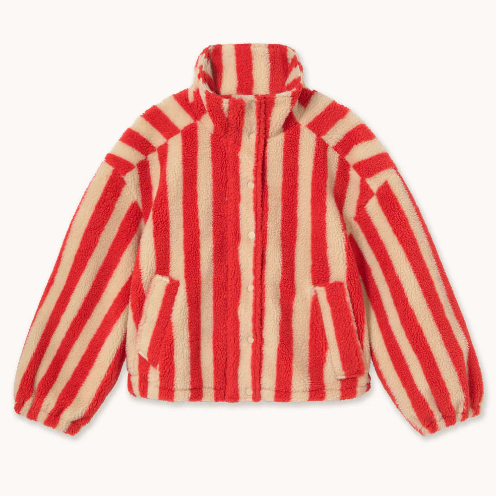 Wide Stripes Sherpa Jacket