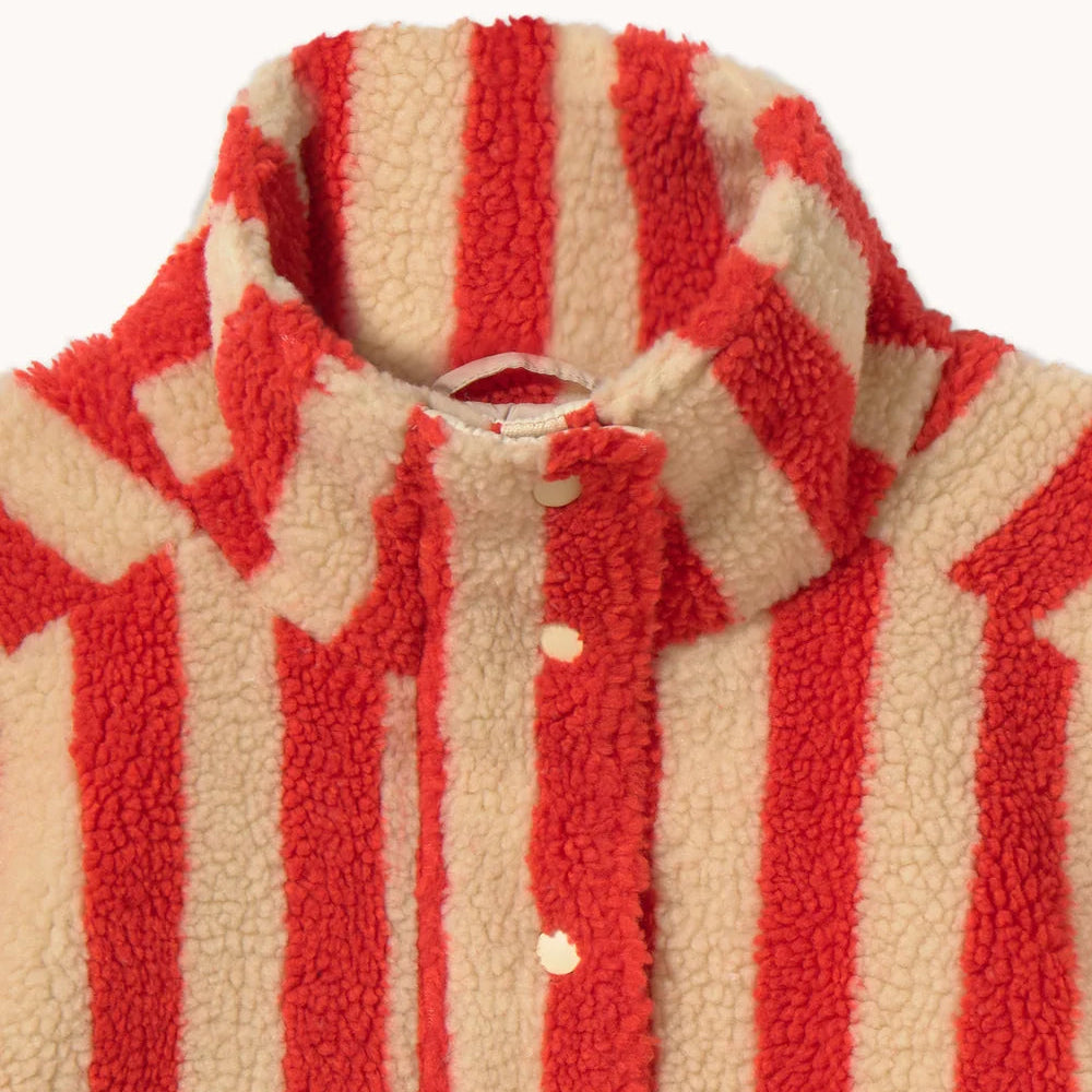 Wide Stripes Sherpa Jacket