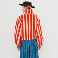 Wide Stripes Sherpa Jacket