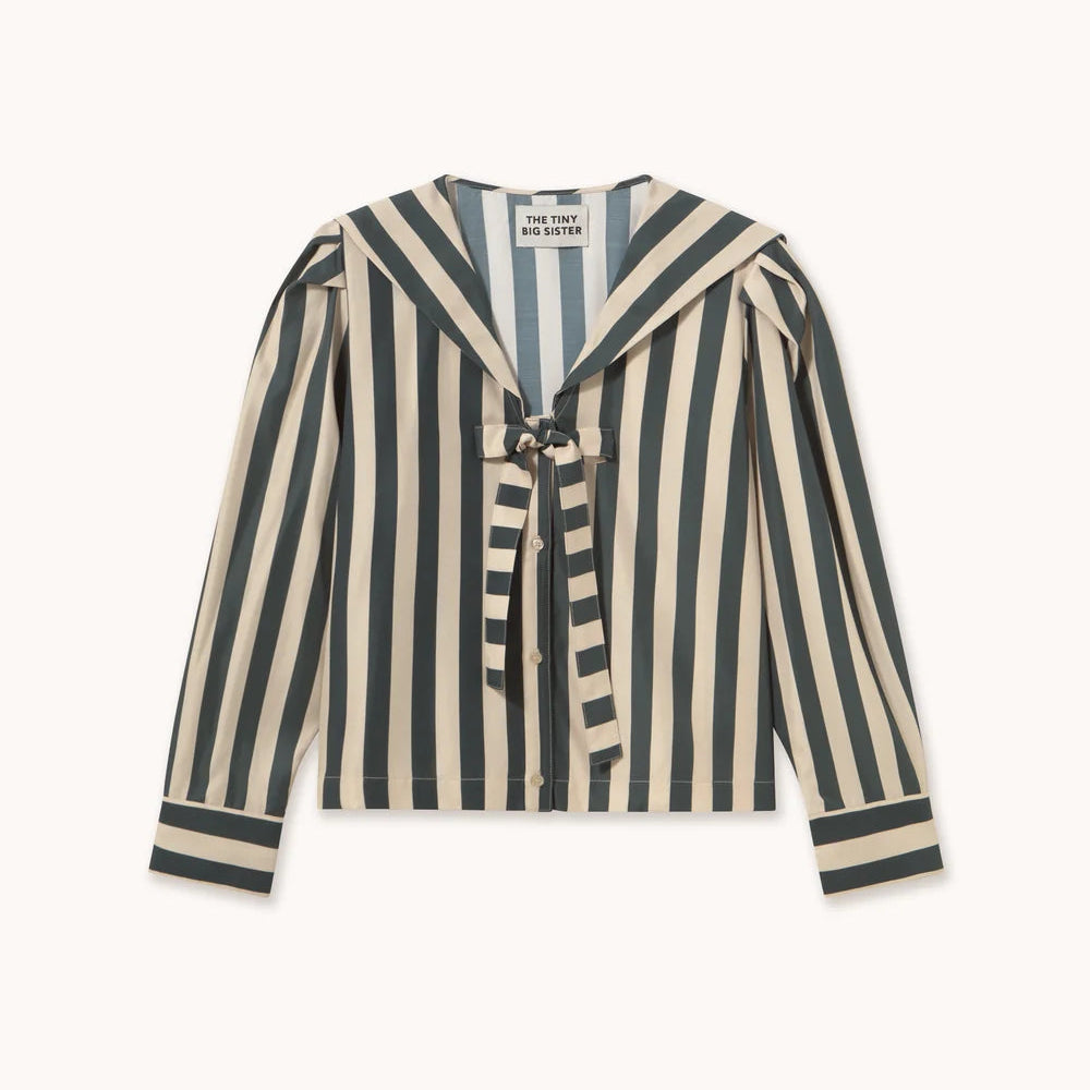 Striped Sailor Neck Blouse
