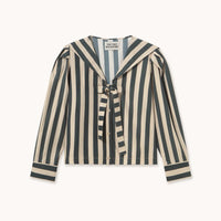 Striped Sailor Neck Blouse