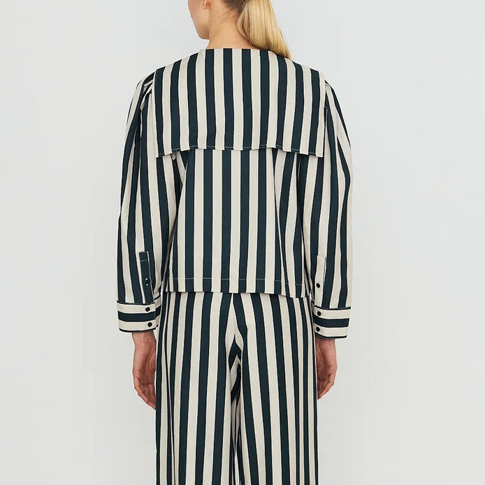 Striped Sailor Neck Blouse