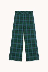 Check Pants in Dark Green