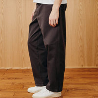 Wide Twill Pant in Brown