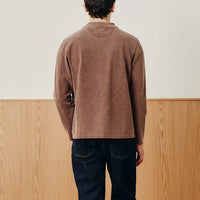 Pique Polo Longsleeve in Brown