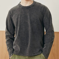 Garment Dyed LS Tee in Black