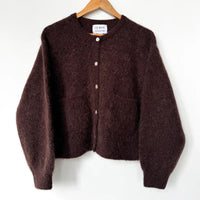Amélie Alpaca Cardigan in Chocolate