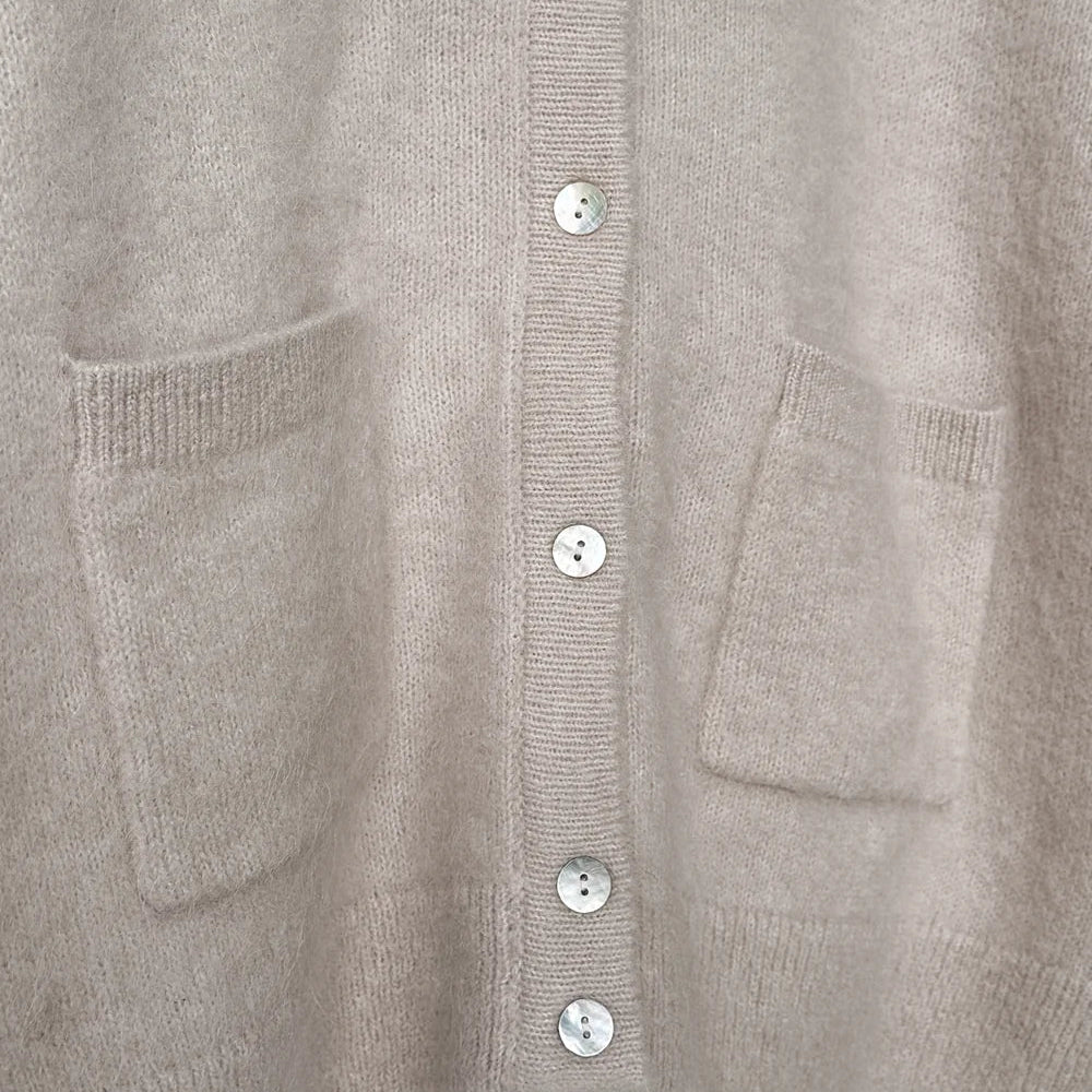 Amélie Alpaca Cardigan in Smoke