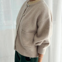 Amélie Alpaca Cardigan in Smoke