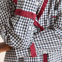 Antonia PJ Set in Navy Gingham