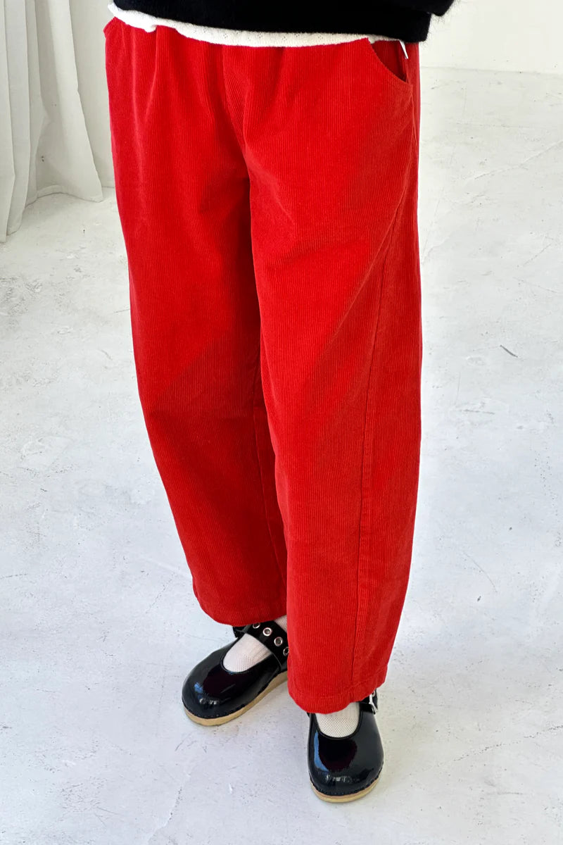 Corduroy Arc Pants in Flame