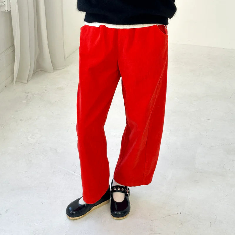 Corduroy Arc Pants in Flame