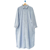Artist Long Shirt in Blue Pinstripe
