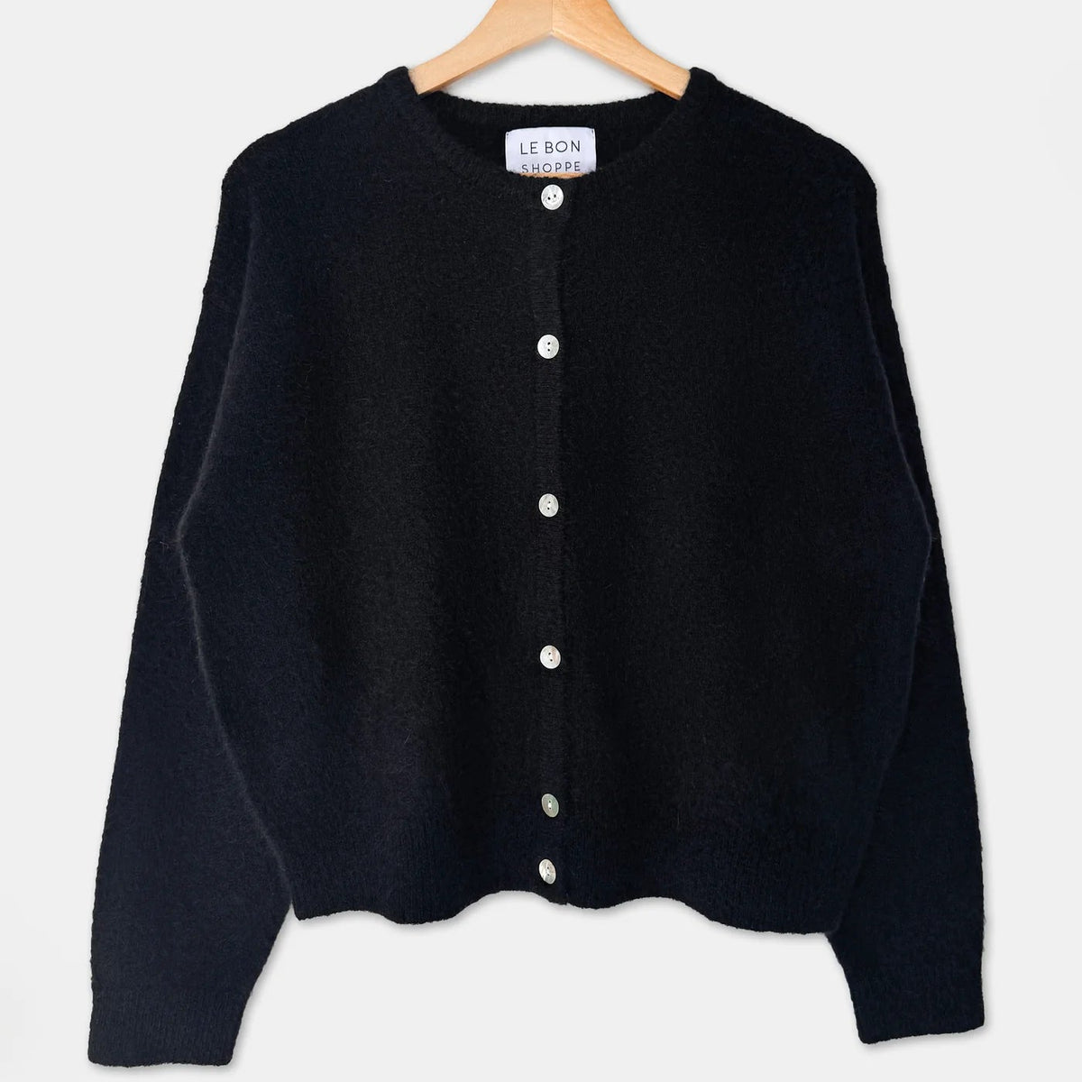 Ayla Mohair Cardigan in Onyx