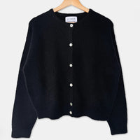 Ayla Mohair Cardigan in Onyx