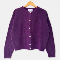 Ayla Mohair Cardigan in Purple