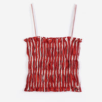 Striped Cotton Top in Red Stripe