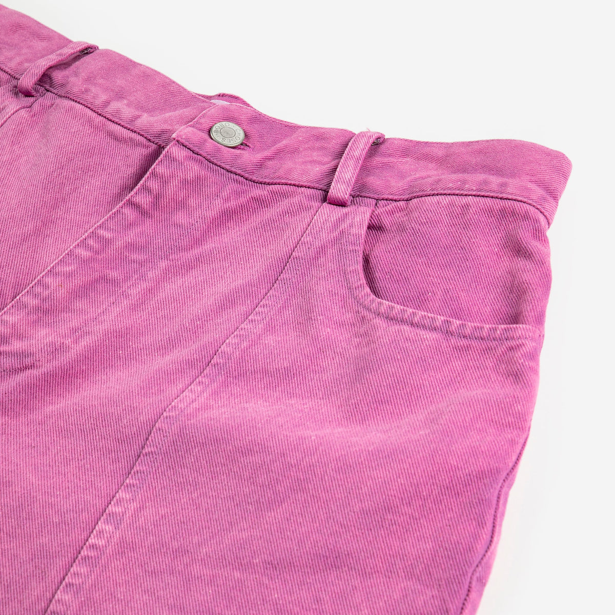 Washed Twill Boot Cut Pants in Hot Pink