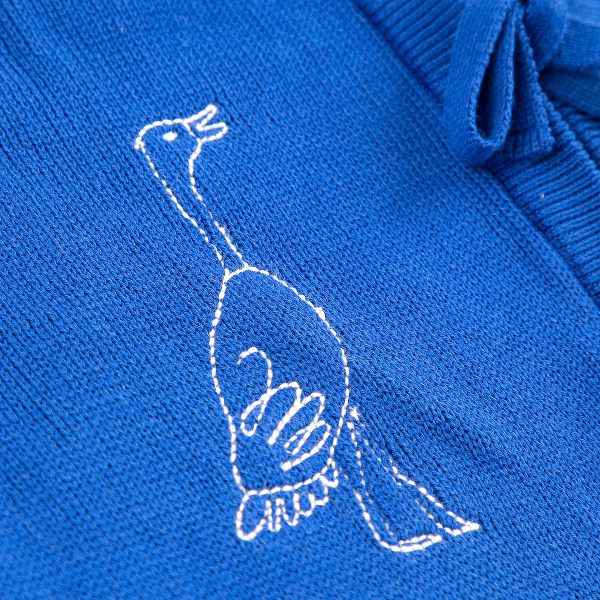 Summer Trip Bird Cropped Cardigan in Blue