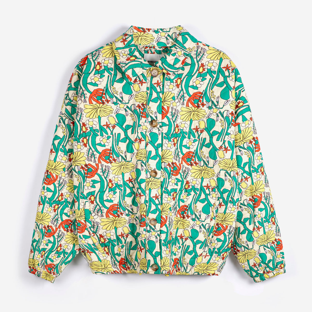 Color Herbalist Pattern Quilted Jacket