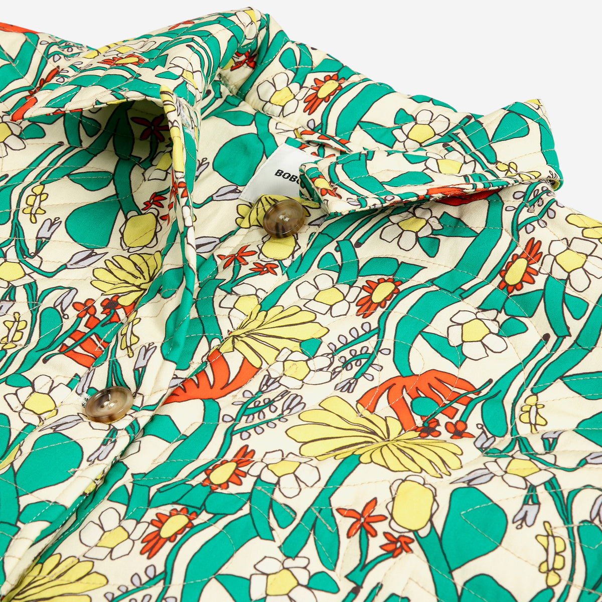 Color Herbalist Pattern Quilted Jacket