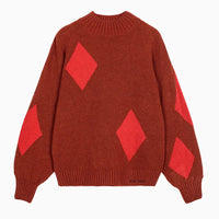 Diamond Card Turtleneck Jumper