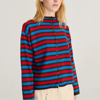 Striped Cotton Cardigan