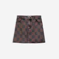Almost Moiré Denim Mini Skirt