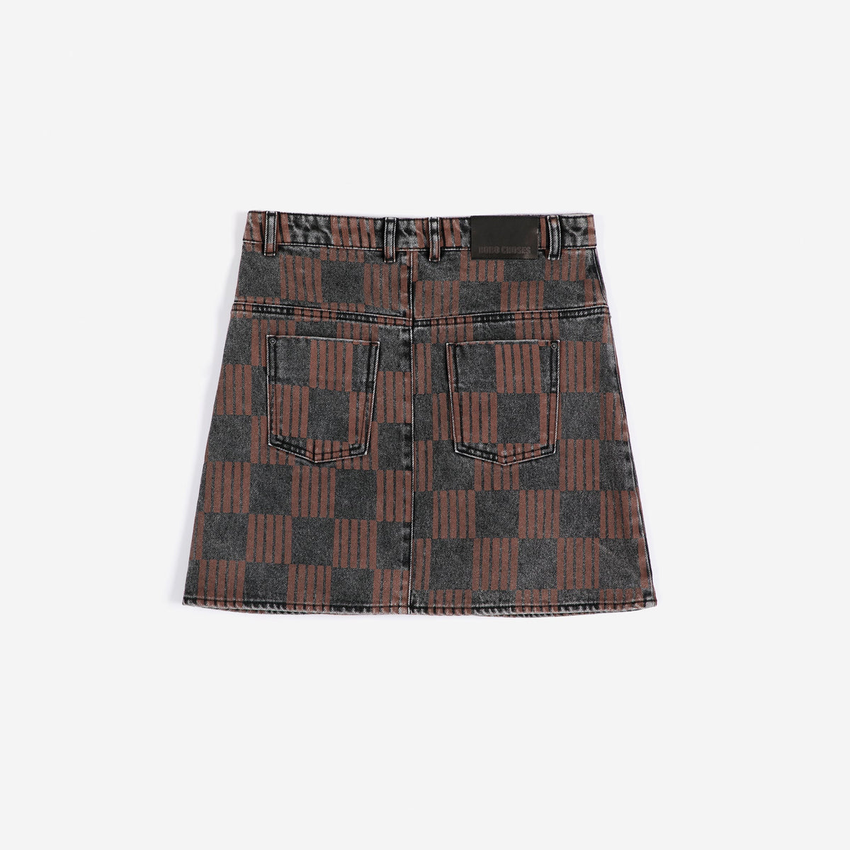 Almost Moiré Denim Mini Skirt