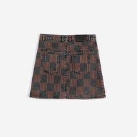 Almost Moiré Denim Mini Skirt