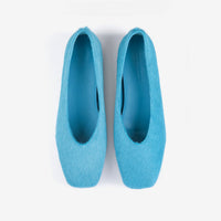 Hairy Leather Ballet Flat