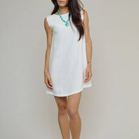 Baez Dress in Washed White