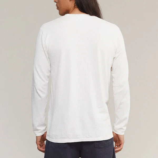 Baja Long Sleeve Tee in Washed White