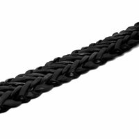 Braided Leather Belt in Black